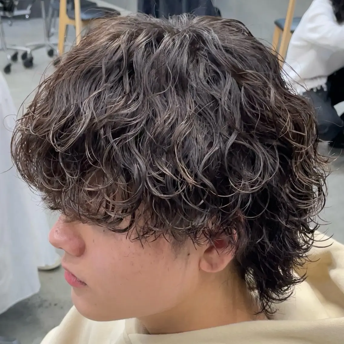 セミロング パーマ ヘアアレンジ メンズ fifth 石川 凪のヘアスタイル
