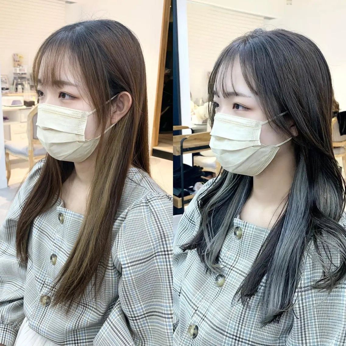セミロング カラー パーマ ヘアアレンジ メンズ キッズ ネイル マツエク・マツパ アイブロウ カット トリートメント 似合せレイヤー/ 柔らか透明感カラーのヘアスタイル