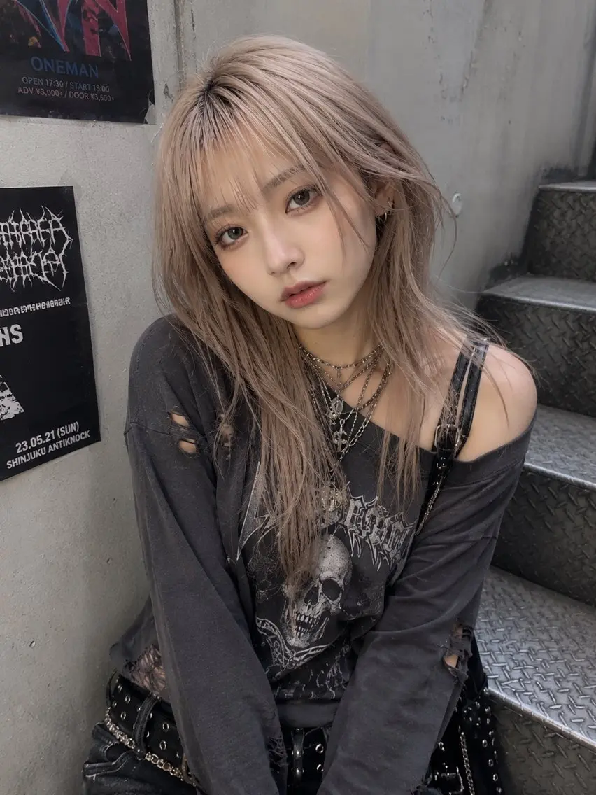 セミロング カラー ブリーチ ハイトーンカラー ヘアカラー iZa/心斎橋 TETE/カラーのヘアスタイル