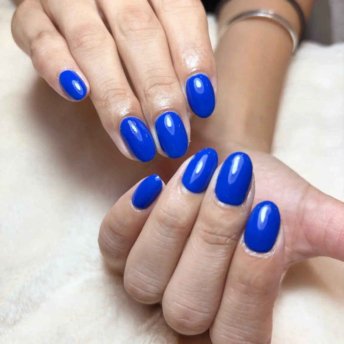ネイル ブルー ワンカラーネイル WHITE NAIL 難波店 YUMAのネイルデザイン