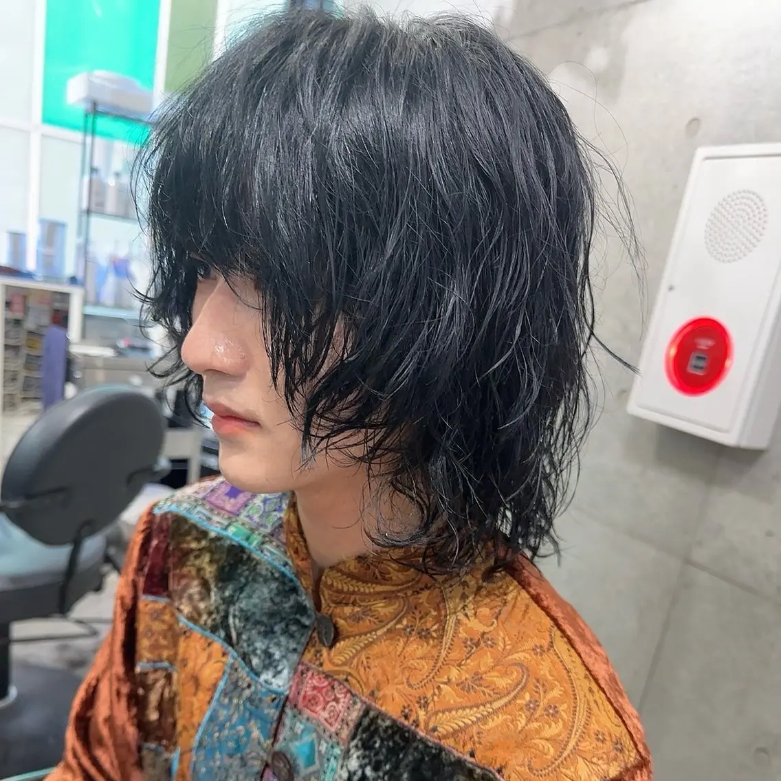 ミディアム メンズ ミディアムパーマ メンズパーマ ボブ カット パーマ ヘアセット メンズパーマの達人 KAITOのヘアスタイル