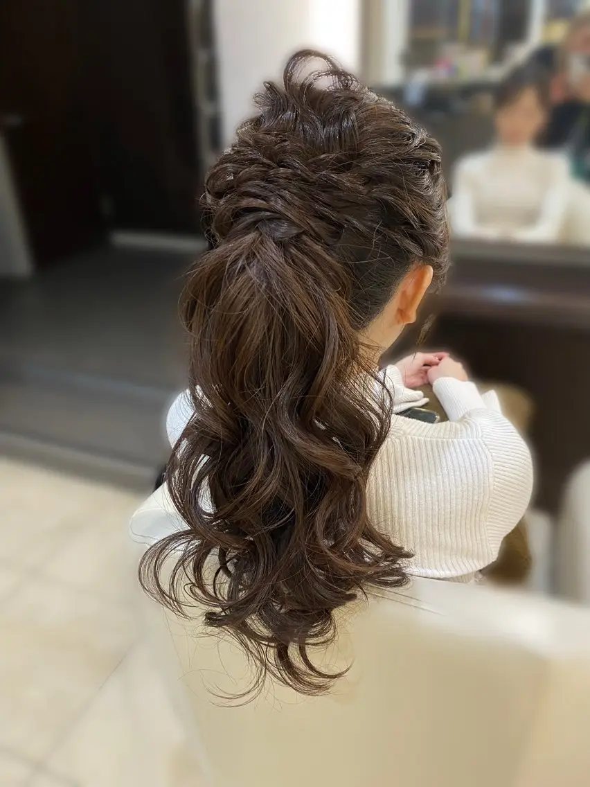 ロング ヘアアレンジ ポニーテール 石垣廣乃 /Hironoのヘアスタイル