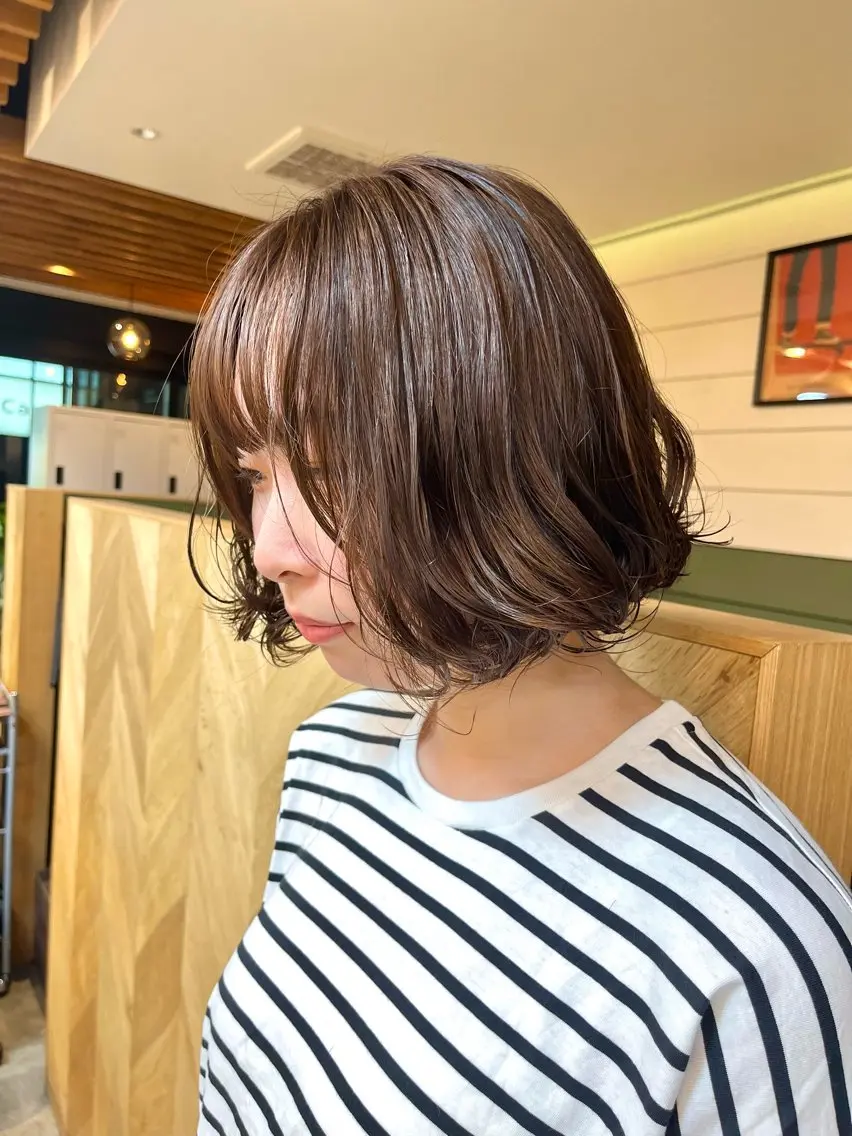 カラー 〈ボブ〉縮毛矯正 船橋駅5分/鈴木杏美のヘアスタイル
