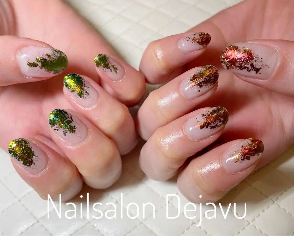 ネイル アートネイル クリアネイル ラメ(グリッター) ハンドネイル Nail salon Dejavu 🌿のネイルデザイン