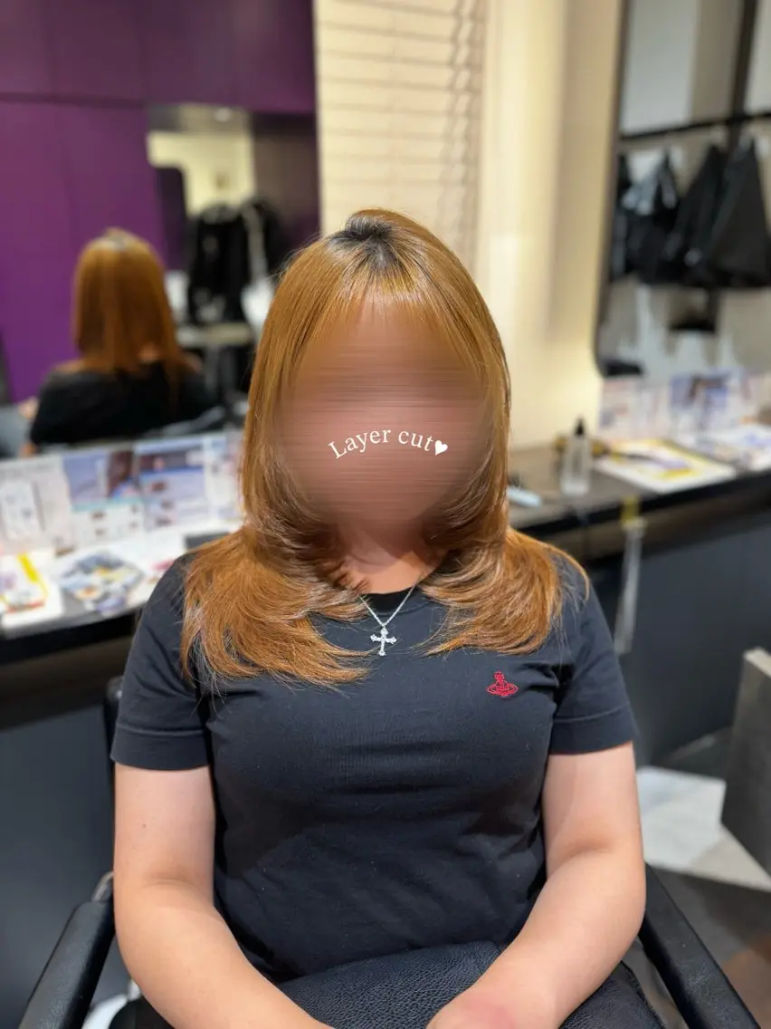 セミロング カラー 🤍たむら みなみ 銀座🤍のヘアスタイル