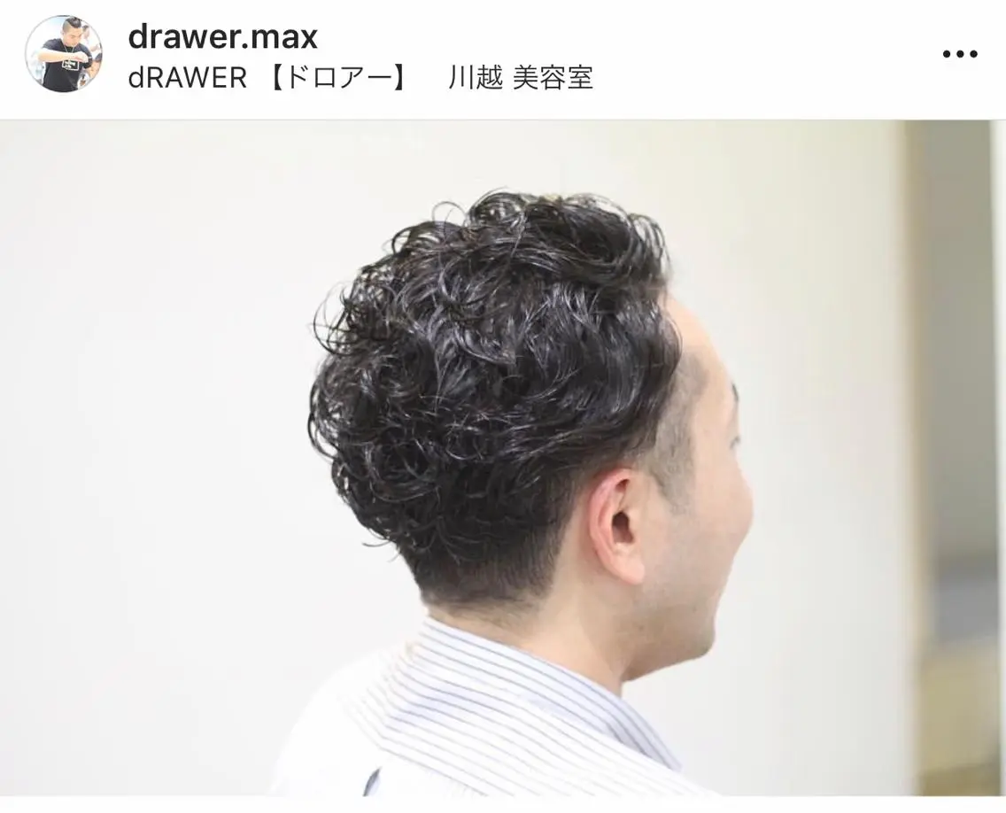 ショート パーマ メンズ メンズパーマ 矢島 真樹のヘアスタイル