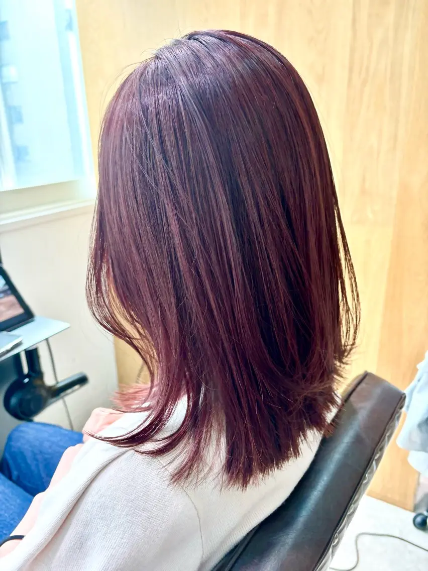 セミロング カラー カット ヘアカラー トリートメント natsu fujinoのヘアスタイル
