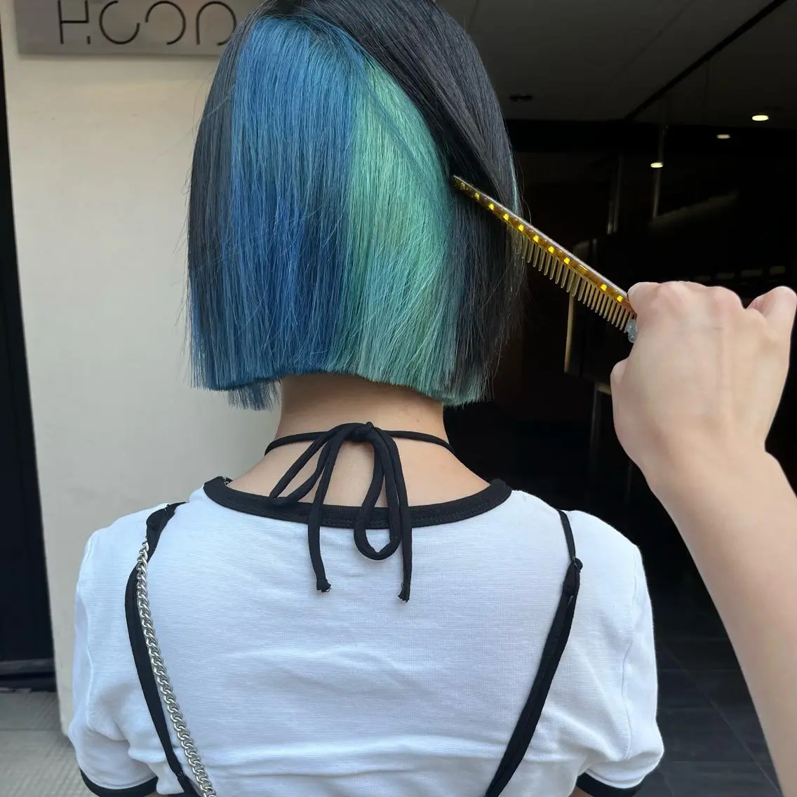 ミディアム カラー 堺 鳳 ママ美容師 yukariのヘアスタイル