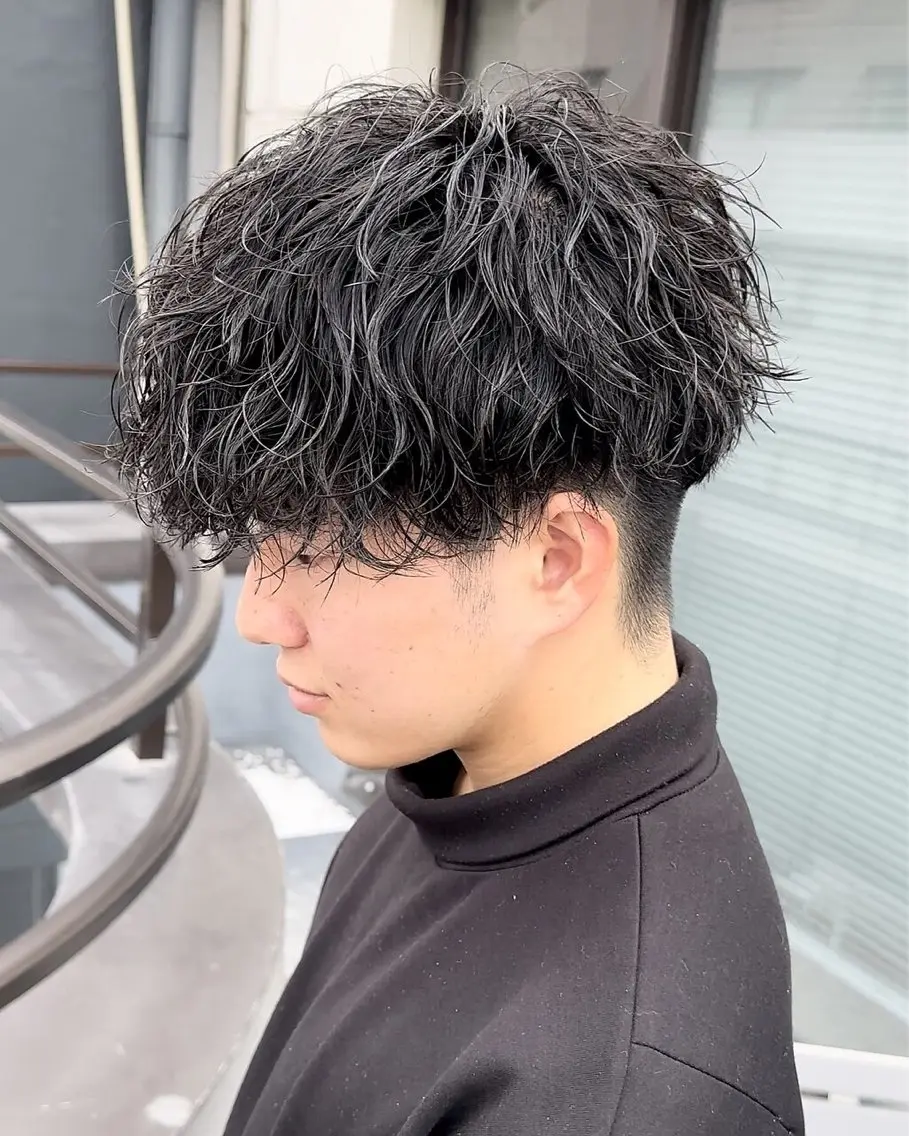 ミディアム カット パーマ 【メンズ特化】 【LIBER】翔斗のヘアスタイル