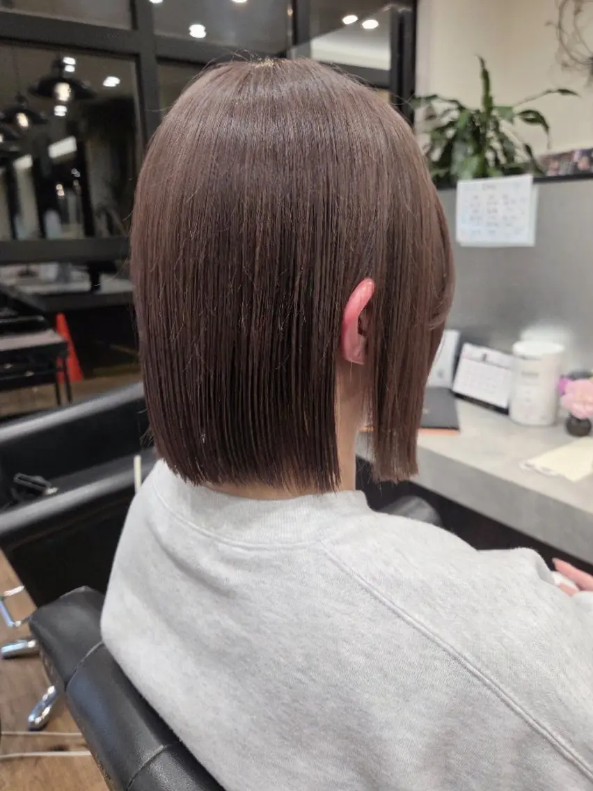 ミディアム カラー カット ヘアカラー トリートメント 関口 友菜のヘアスタイル