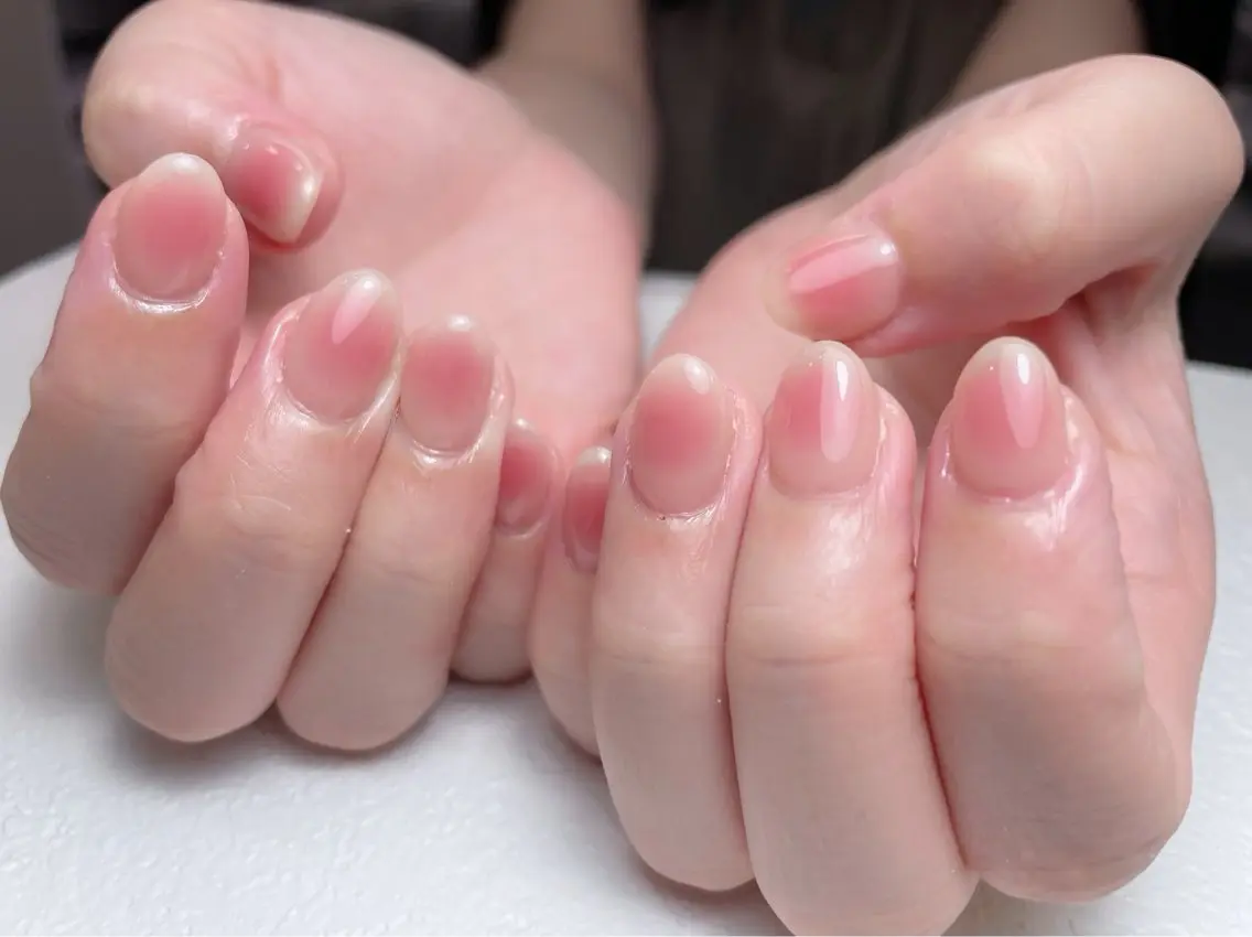 ネイル チークネイル フレンチネイル ジェルネイル ガラスフレンチ 韓国ネイル 中野駅から2分 MEO NAILのネイルデザイン