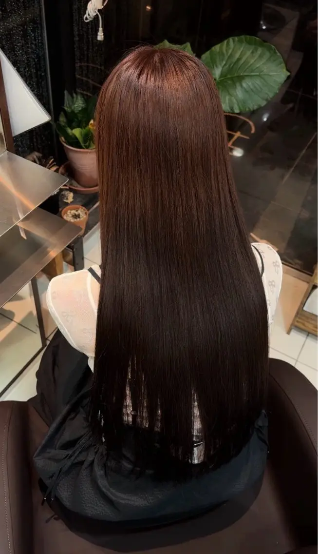 ロング カラー ブラウンカラー ロング カット ヘアカラー トリートメント 石渡 瑠菜のヘアスタイル