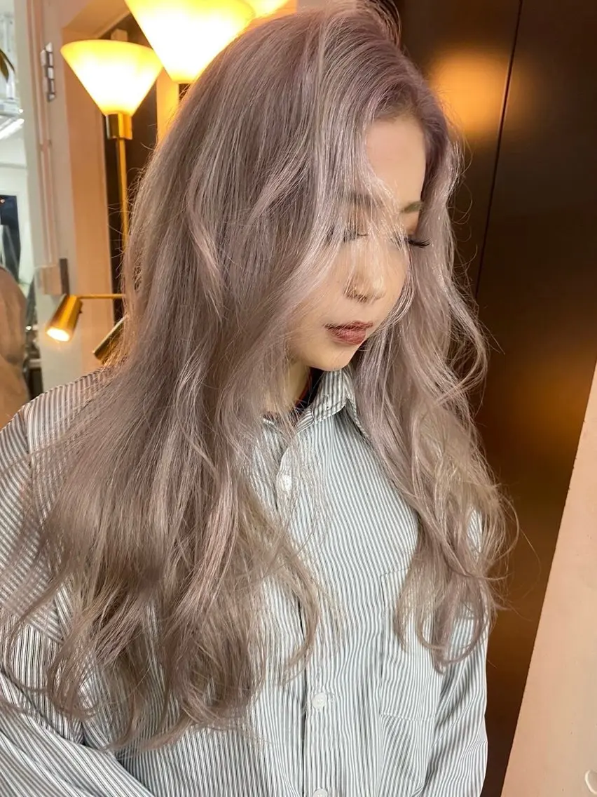 セミロング ヘアカラー 🌼透明感ヘア🌼 arisaのヘアスタイル