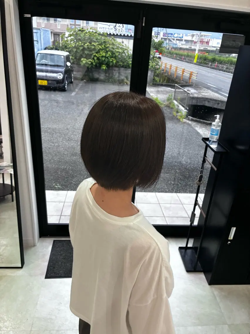 ショート カラー 透明感カラー ヘアカラー 松原 優華のヘアスタイル