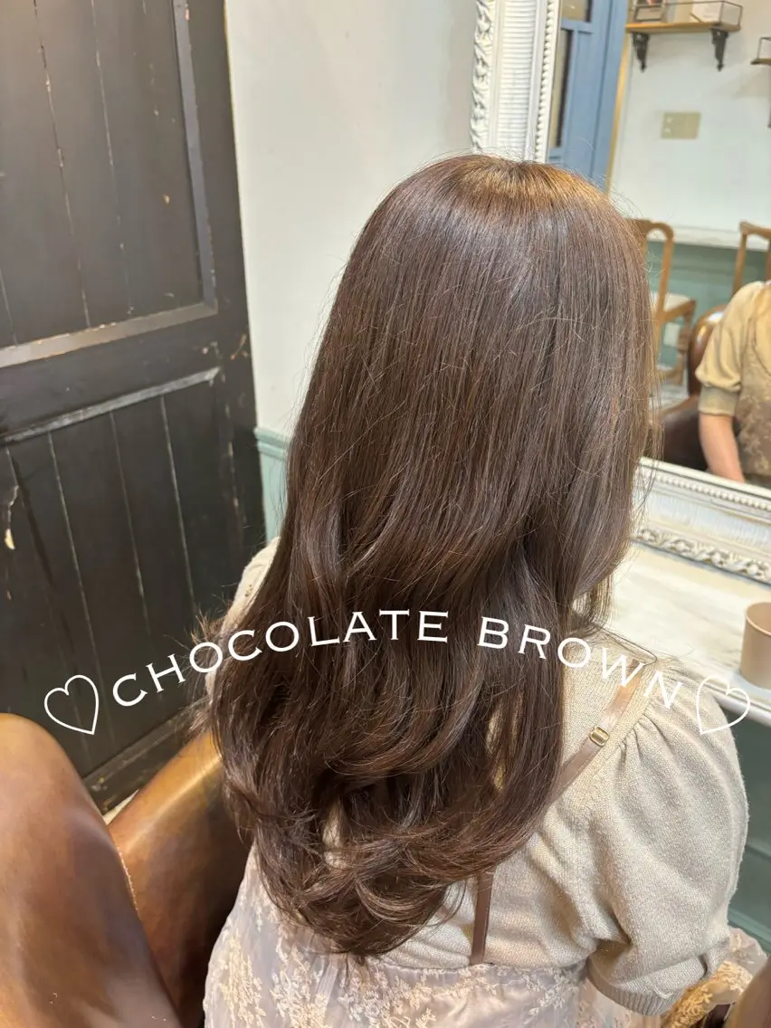 セミロング カラー 黒髪 ケアカラー ダブルカラー カット ヘアカラー トリートメント 🍒桜井 優華🍒のヘアスタイル