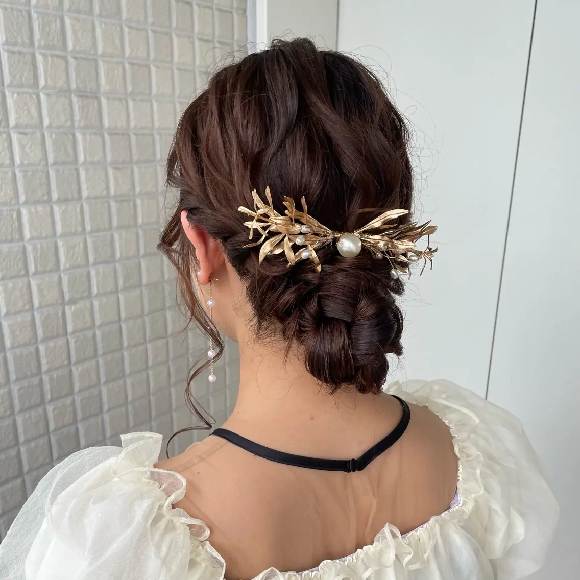 ヘアアレンジ ヘアセット 銀座：似合わせカラー オリーブ🫒アレンジのヘアスタイル