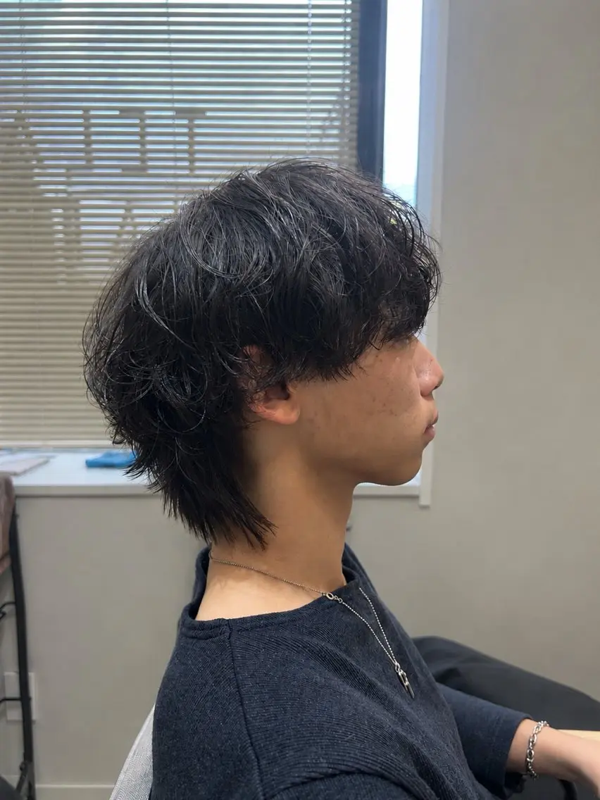 パーマ ウルフカット ニュアンスパーマ カット パーマ 椎木 優斗のヘアスタイル