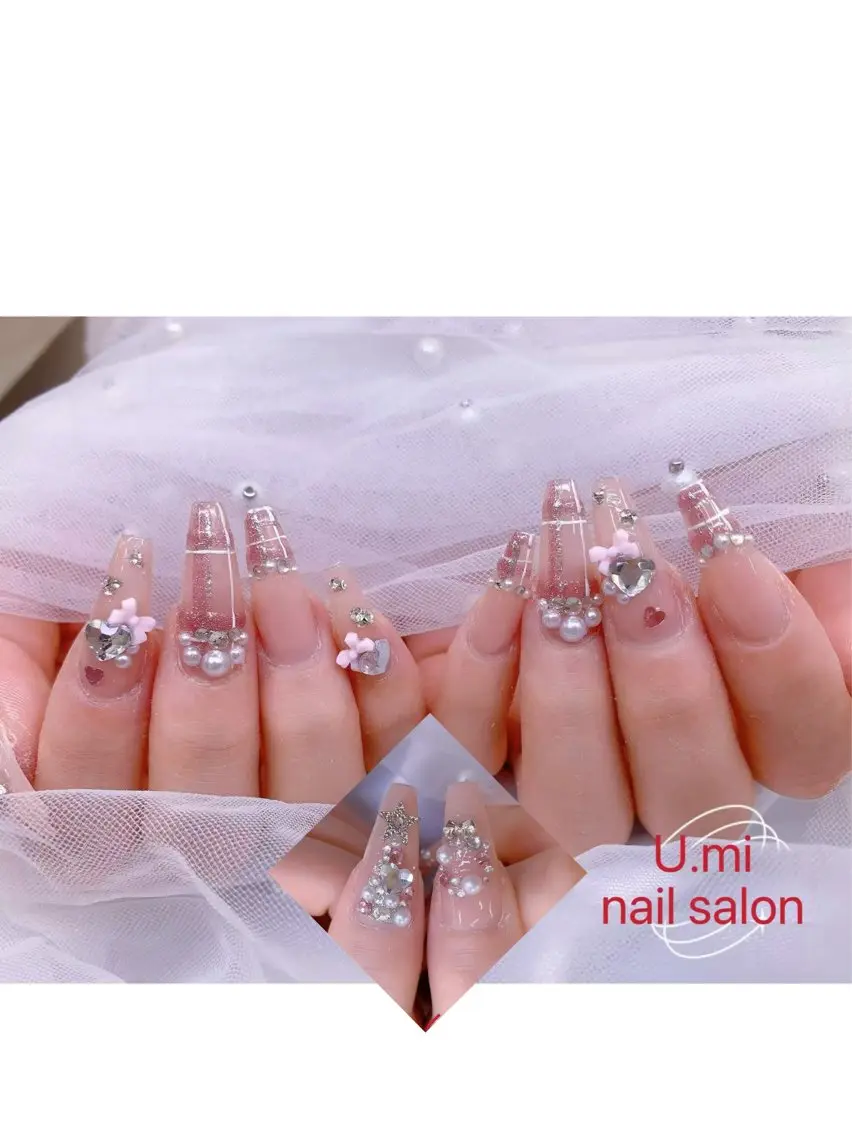 ネイル ボルドー チークネイル 長さ出し フレンチネイル ジェルネイル UMI ネイルサロン新宿🎀のネイルデザイン