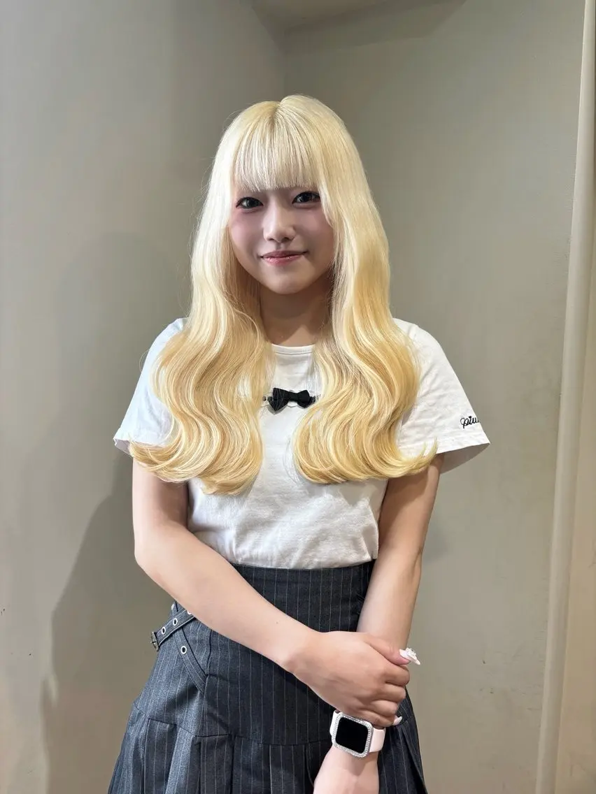 セミロング カラー ヘアカラー ブリーチなしベージュ カラー✨Takeのヘアスタイル