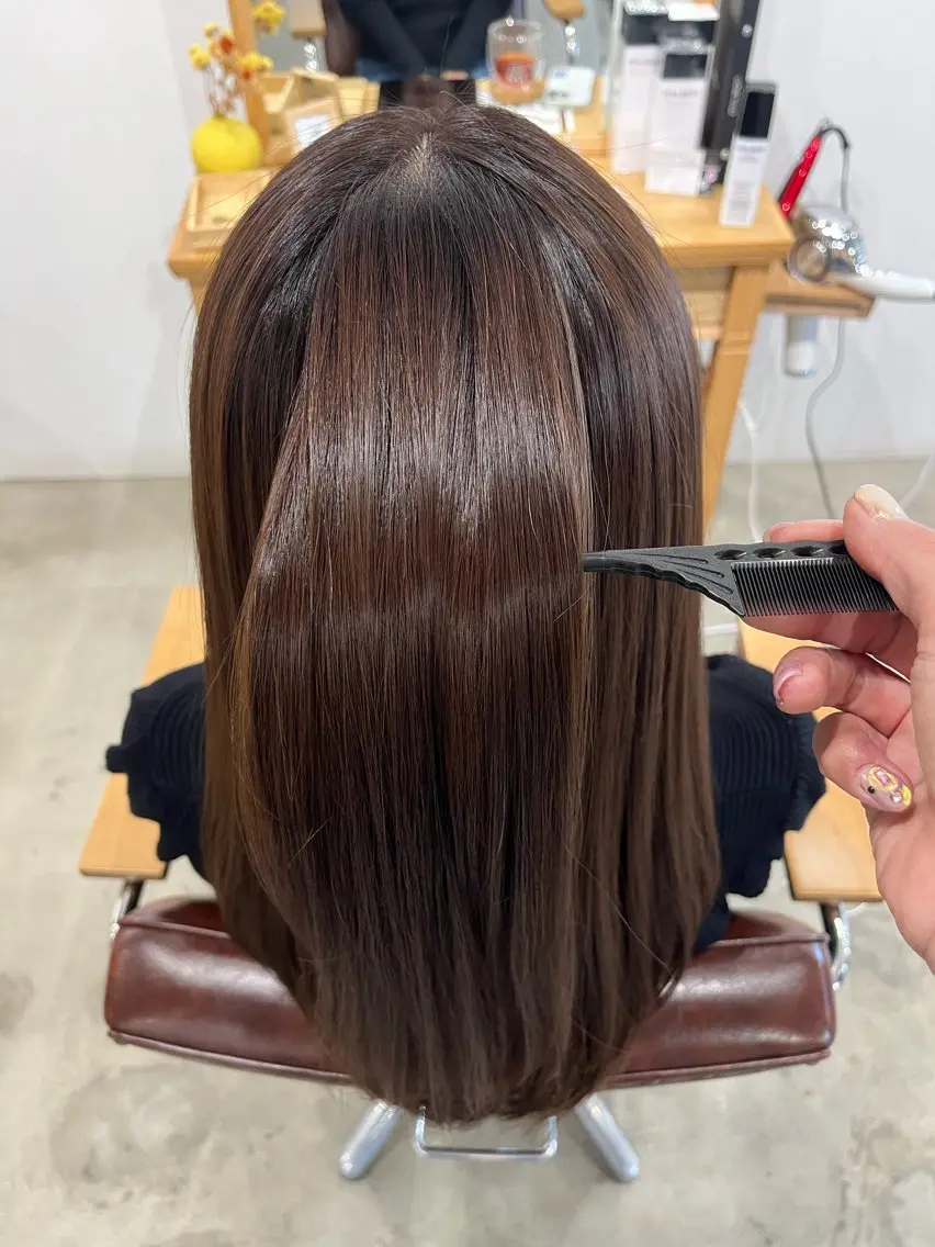 髪質改善カラー＋パーソナルトリートメントの写真
