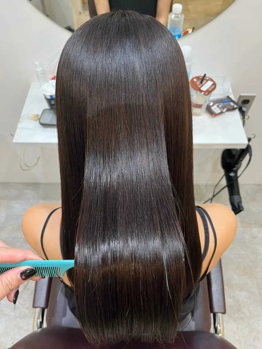 ロング カラー カット ヘアカラー トリートメント 【髪質改善 艶髪】 布川 莉穂のヘアスタイル