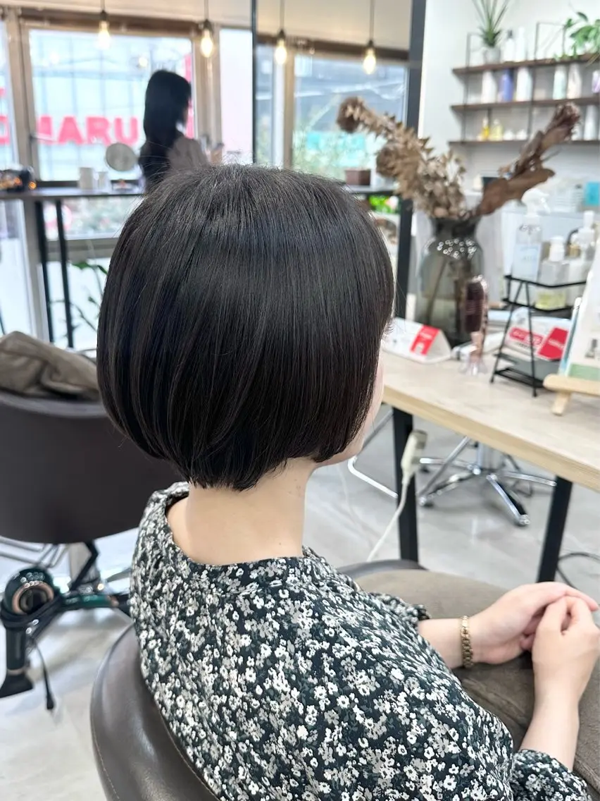 ショート 地毛風縮毛矯正/ ストンボブ❣️平山のヘアスタイル