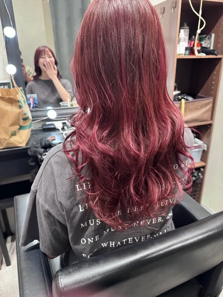 セミロング カラー カット ヘアカラー シマオカイッセイ 個室サロンaceのヘアスタイル