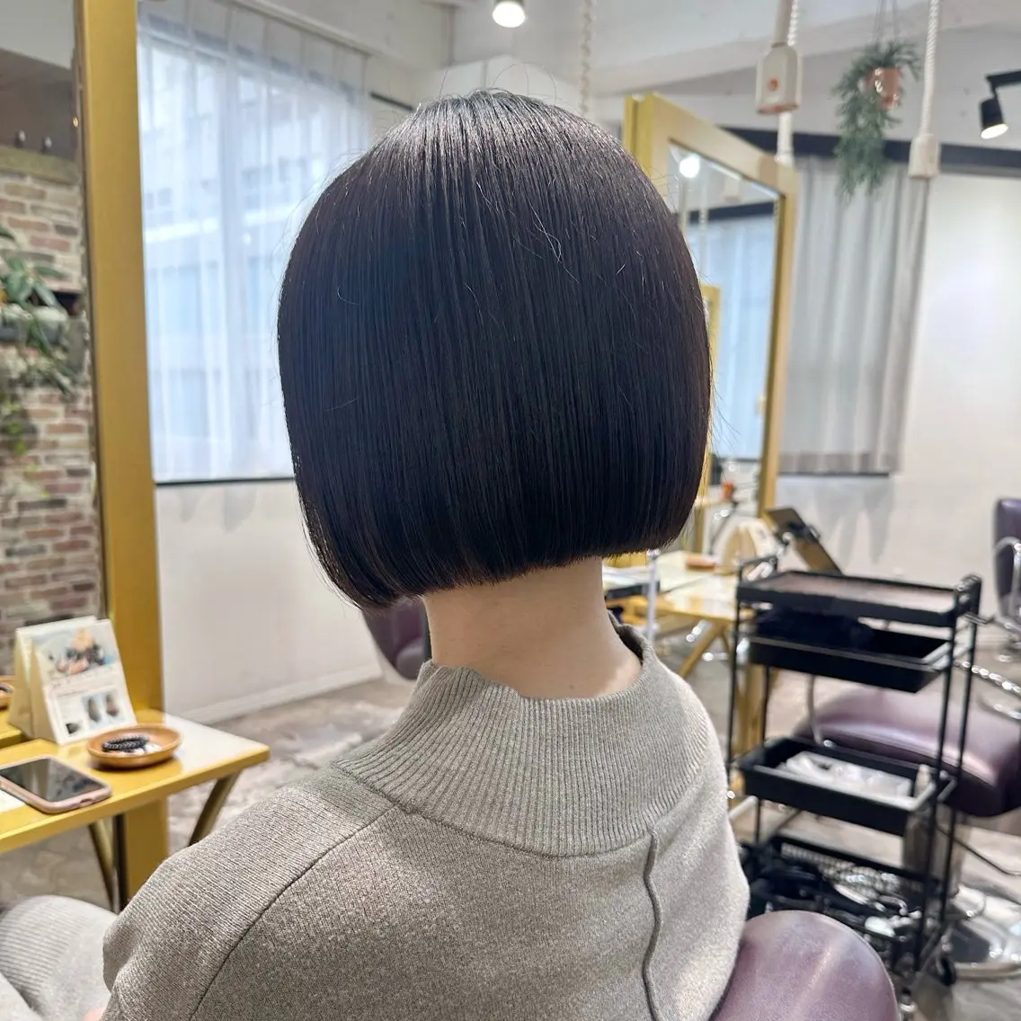 ショート カラー ボブ カット ヘアカラー Saki💛心斎橋 髪質改善/艶カラーのヘアスタイル