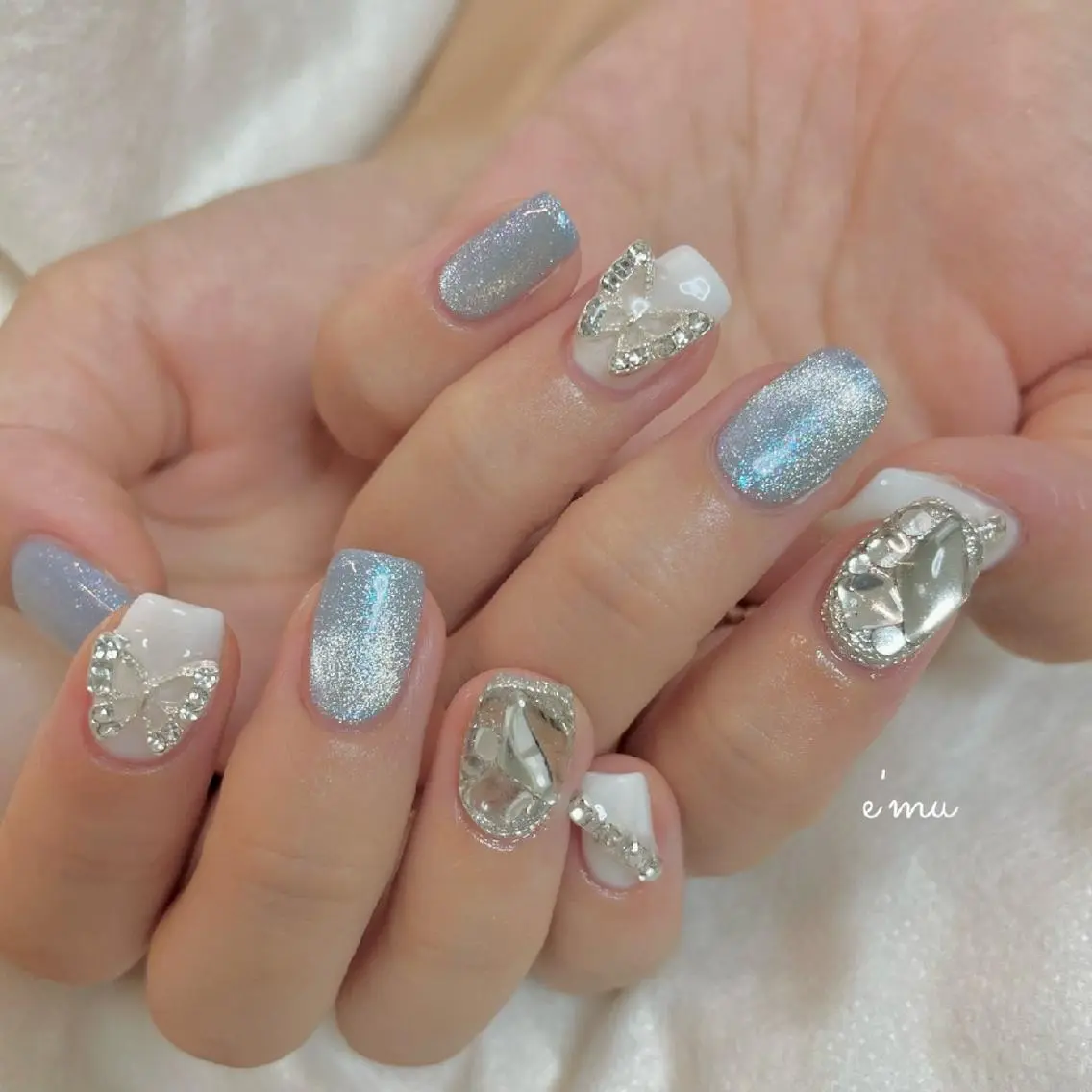 ネイル 韓国ネイル マグネットネイル nail salon e'mu💐のネイルデザイン