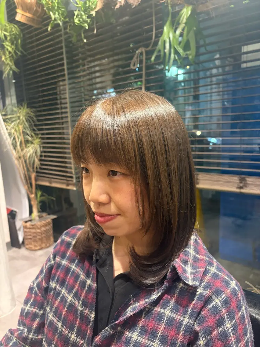 ロング 韓国風ヘア レイヤーカット トリートメント 馬場 彩のヘアスタイル