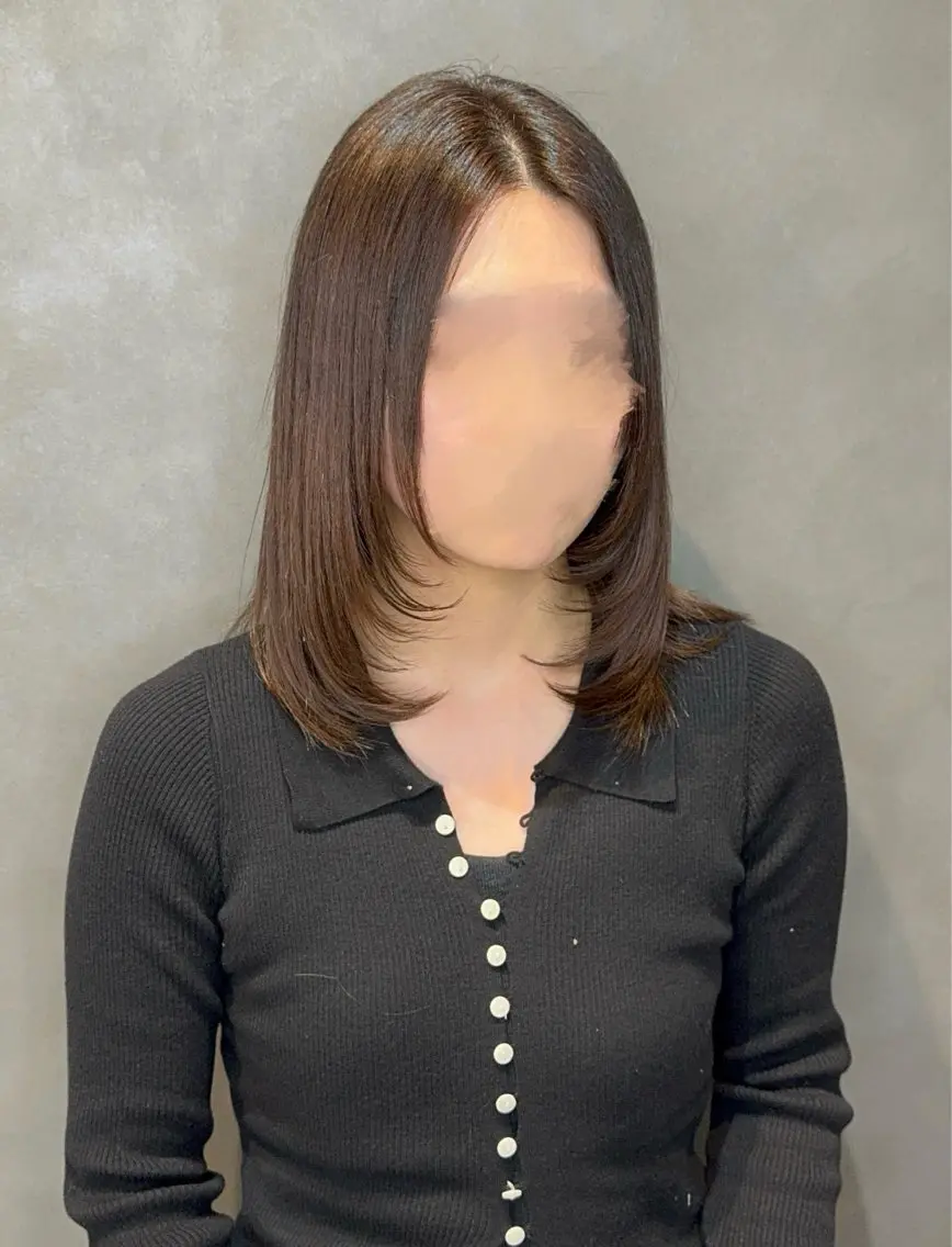 ミディアム カラー 顔まわりレイヤー 顔周りカット レイヤーカット カット ヘアカラー Sakura/ ショート・レイヤーのヘアスタイル
