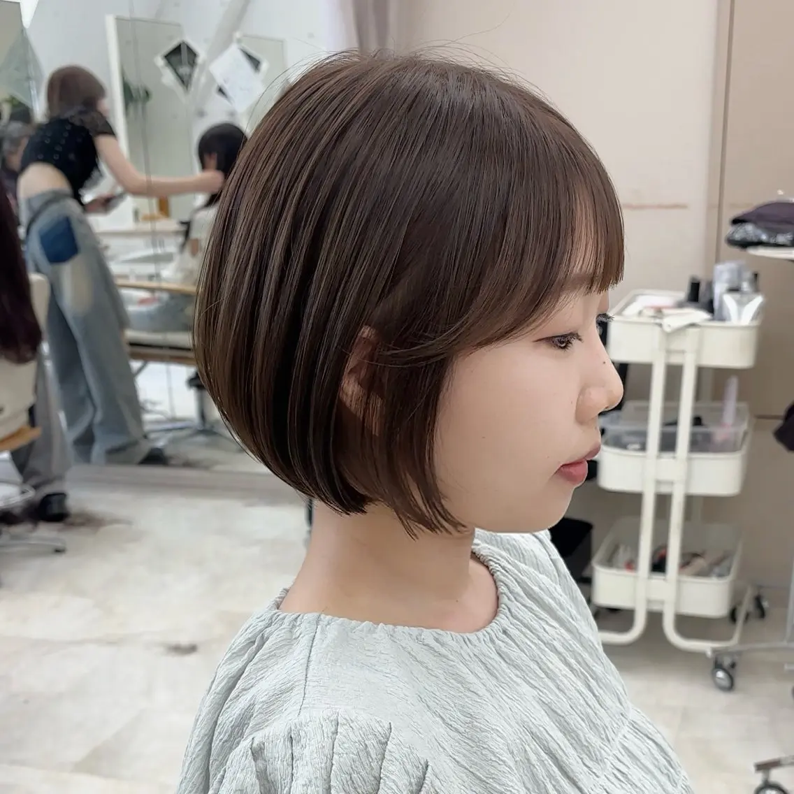 ショート カット ヘアカラー トリートメント きら🎀ボブ/ 透明感カラーのヘアスタイル