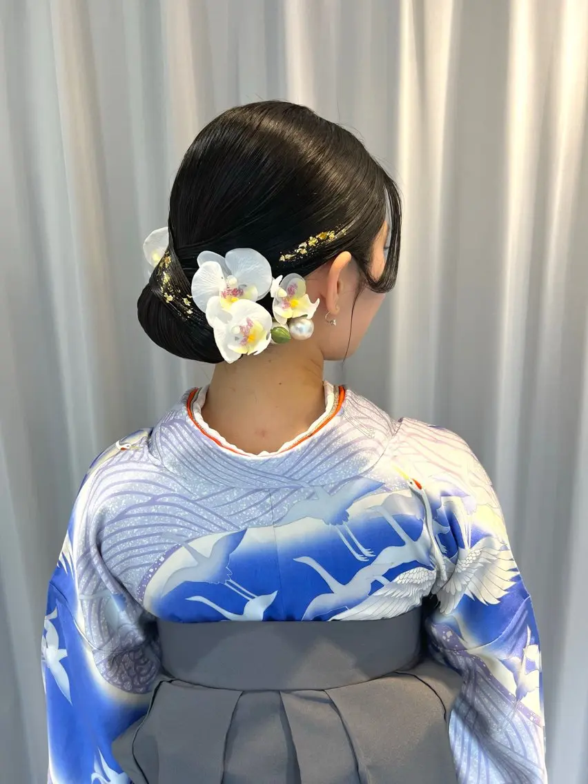セミロング ヘアアレンジ ヘアセット 池田 みのりのヘアスタイル