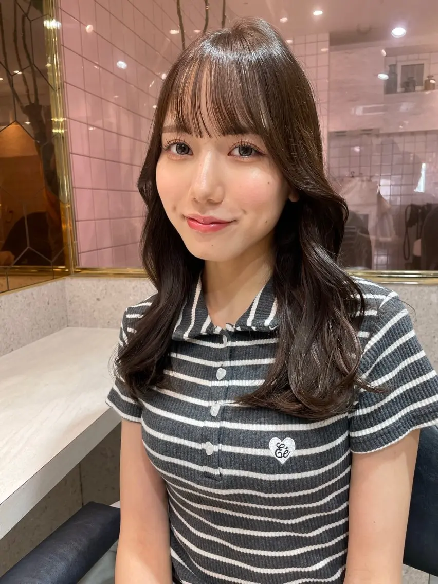 セミロング カラー カット ヘアカラー トリートメント 上品ヘア🤍顔周り/ レイヤー✨/林遼一郎のヘアスタイル