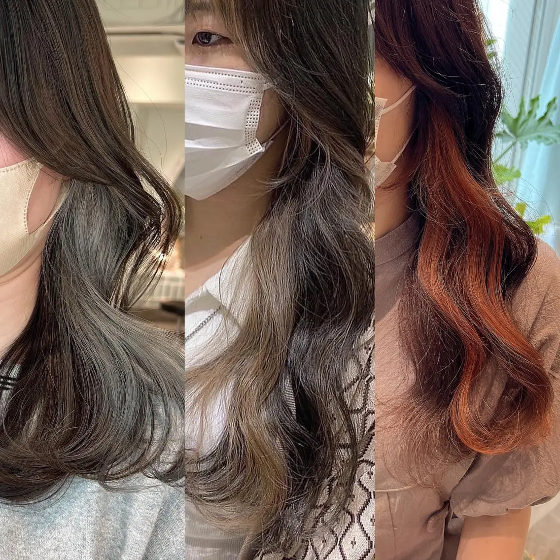 ロング カラー ブリーチ インナーカラー ヘアカラー 韓国ヘア特化型美容師 カワノマイ🇰🇷のヘアスタイル