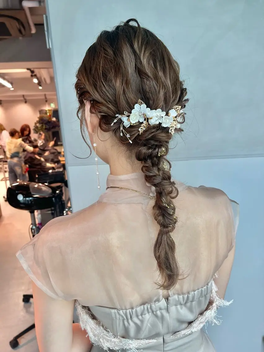 ヘアアレンジ 結婚式・ブライダル 卒業式のヘアスタイル ヘアセット charm《銀座》 ヘアセット/縮毛矯正のヘアスタイル