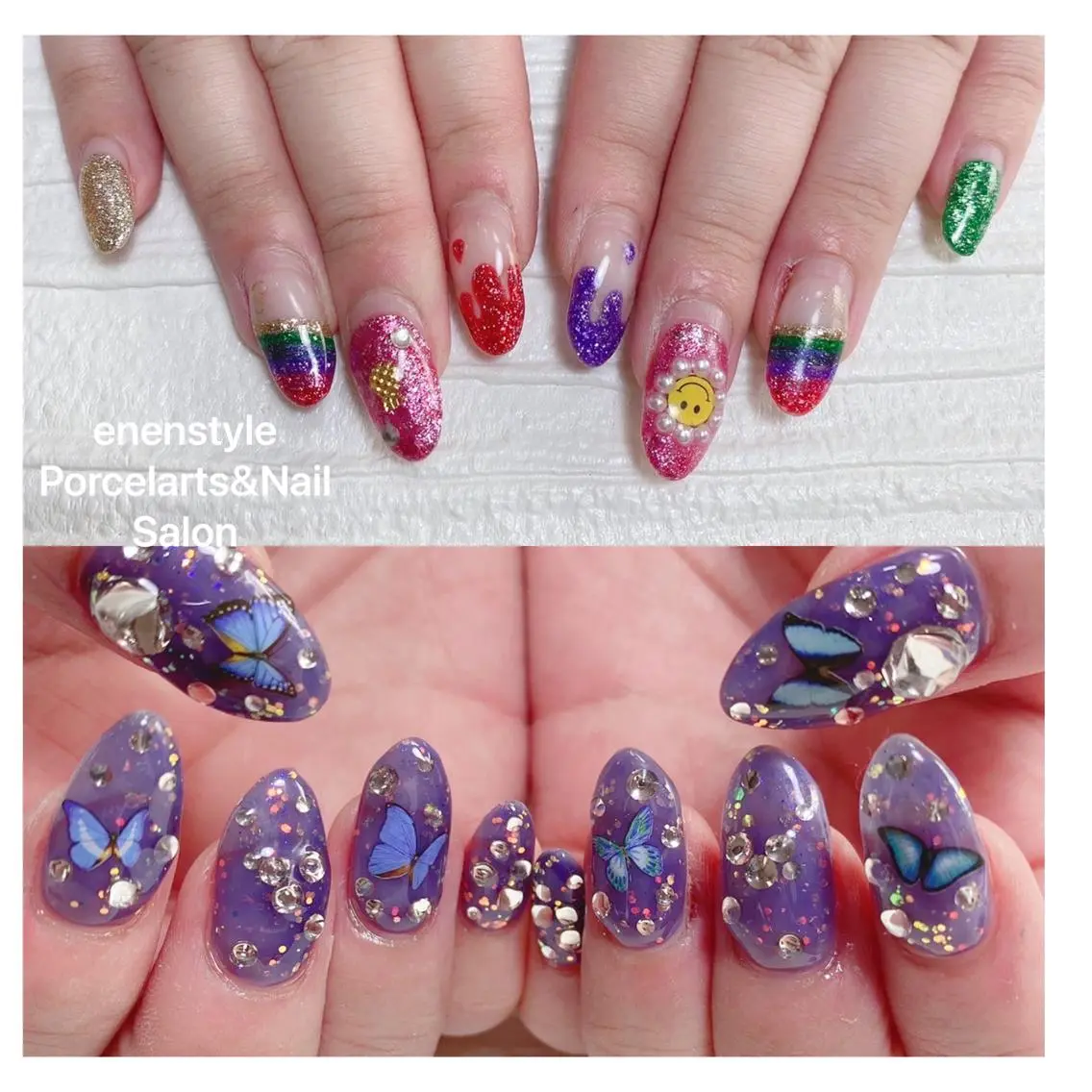 ミディアム ネイル ハンドネイル 🐾enen style 🐾のネイルデザイン