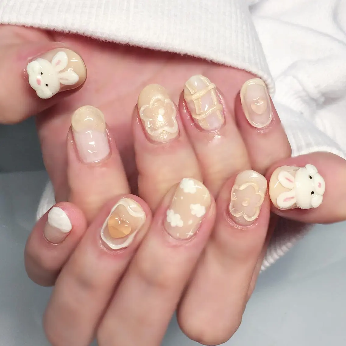 ネイル アニマル柄 アートネイル ジェルネイル ぷっくりネイル Nyanco Nailのネイルデザイン