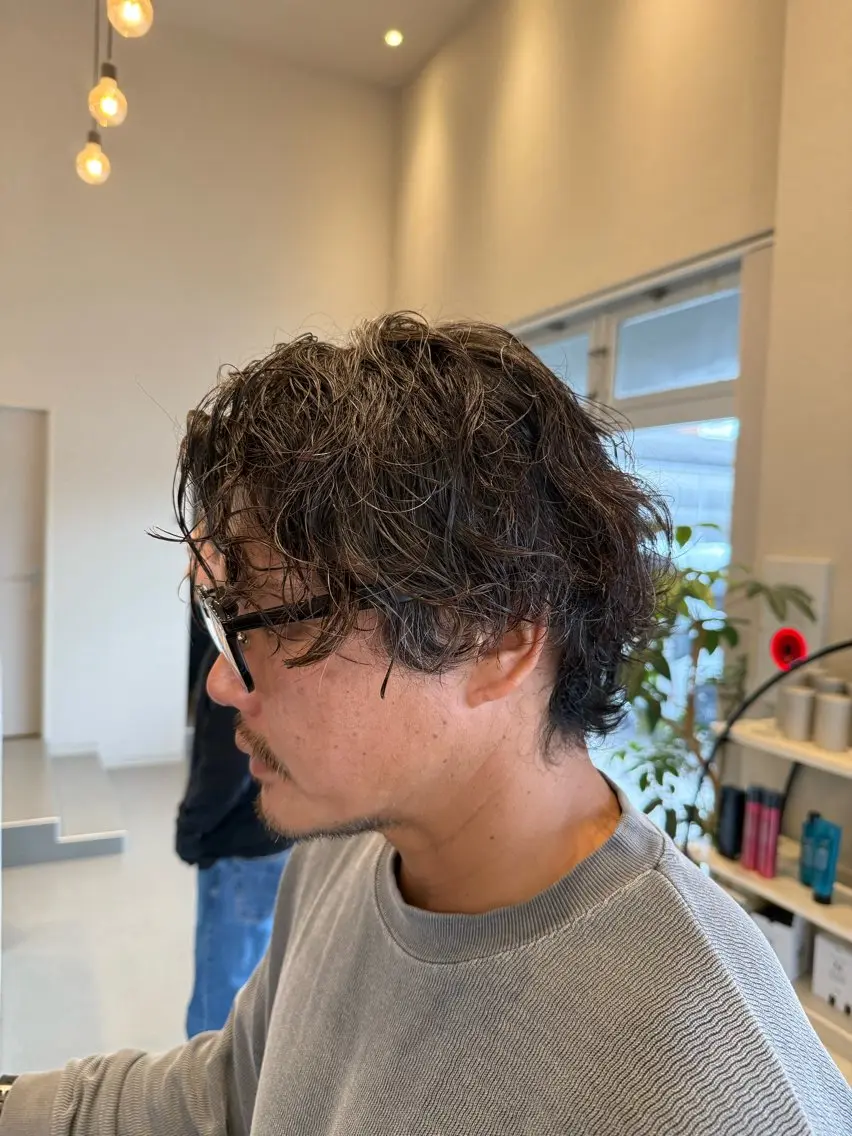 ミディアム ミディアムパーマ カット パーマ ✂️ステレオ知立✂️ 福田拓人⚽️のヘアスタイル