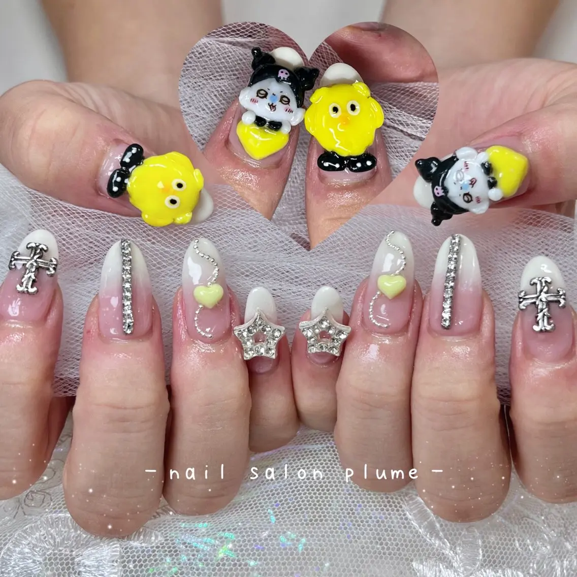 ネイル キラキラネイル ハンドネイル plume nail ☆韓国ネイルのネイルデザイン