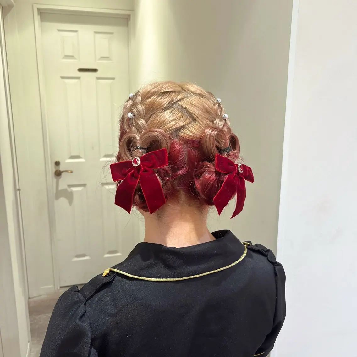 ヘアアレンジ ヘアセット エクステ🎀 暖色カラー🎀amiのヘアスタイル