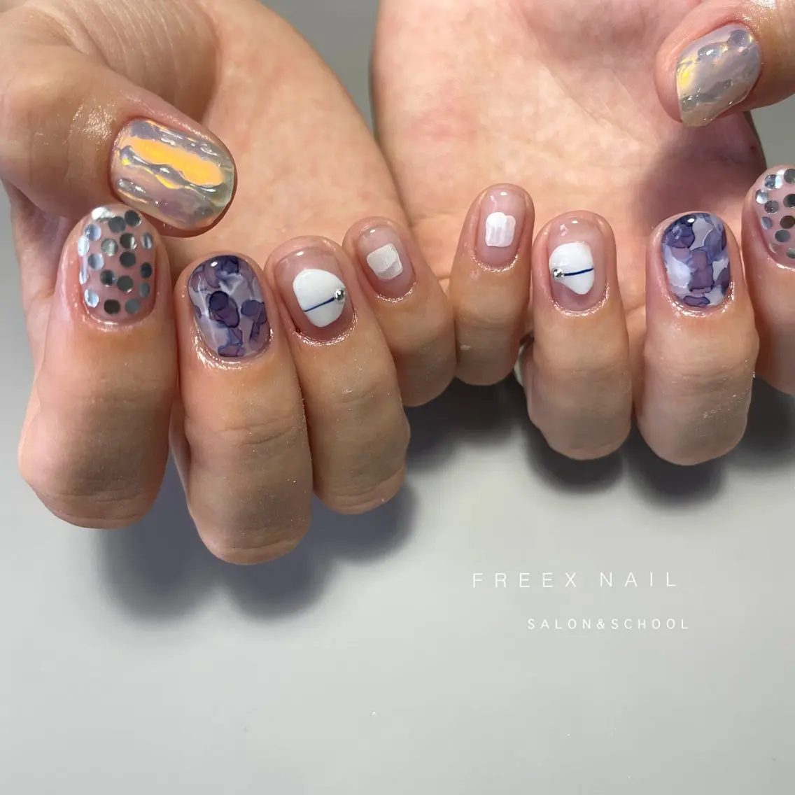 ネイル ハンドネイル ハンドケア freex nail /ニュアンス/個性派のネイルデザイン