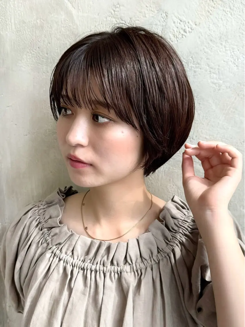 ショート カラー カット ヘアカラー トリートメント 💍新宿ショート 💍岩田莉奈のヘアスタイル