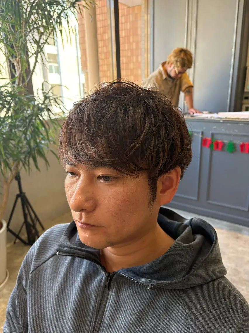 ショート カラー メンズ ブラウンカラー HANGOUT /松本大輝のヘアスタイル