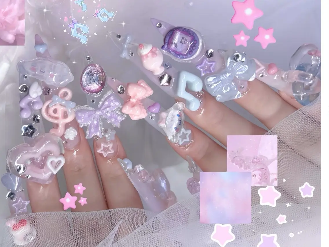 ネイル オーロラネイル ブルー フットネイル ジェルネイル 氷ネイル・うるうるネイル ハンドネイル Rin Nail 新大久保店のネイルデザイン