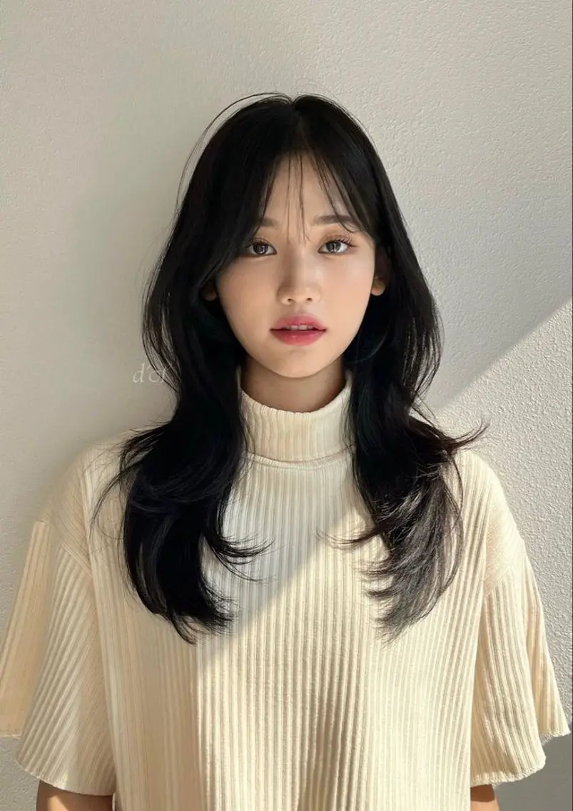 ロング カラー ヘアアレンジ カット ヘアカラー トリートメント ヘアセット レイヤー×透明感カラ ーHAYATOのヘアスタイル