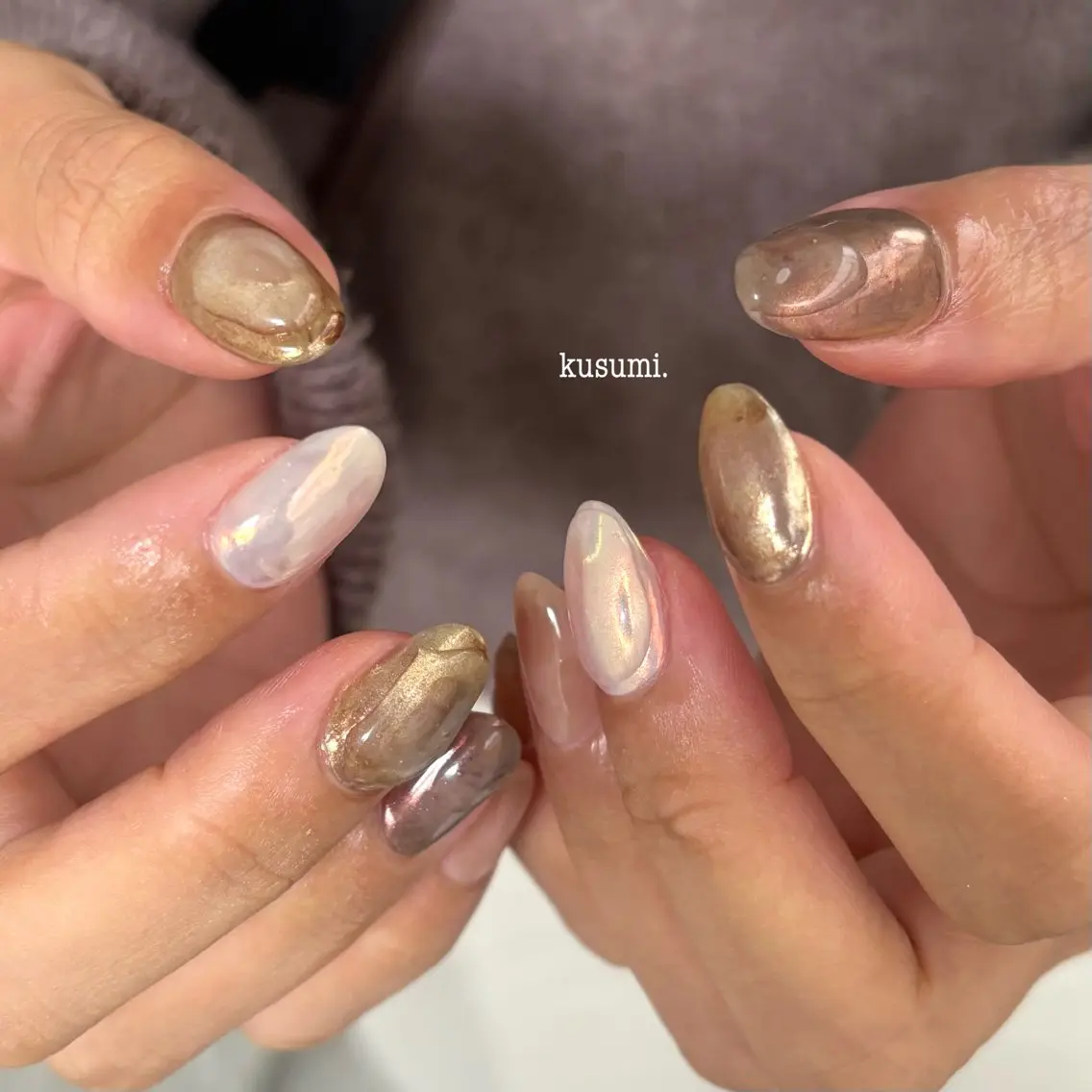 ネイル メンズネイル ニュアンスネイル ぷっくりネイル ハンドネイル kusumi. tatsuyaのネイルデザイン