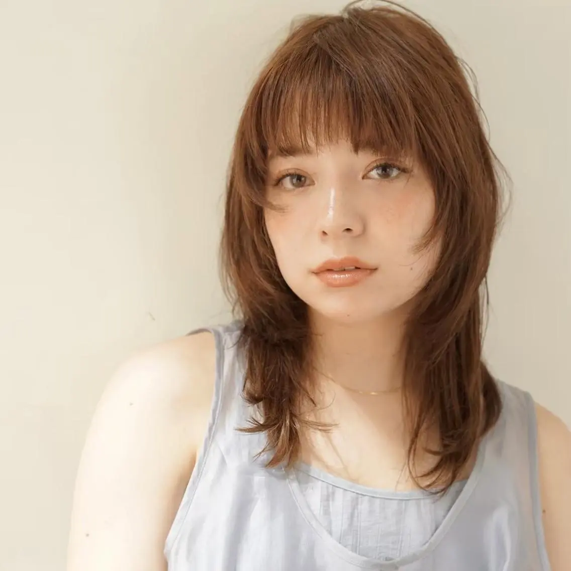 ミディアム カラー ヘアアレンジ ヘアカラー ✨透明感カラー✨ suzuka🫧のヘアスタイル