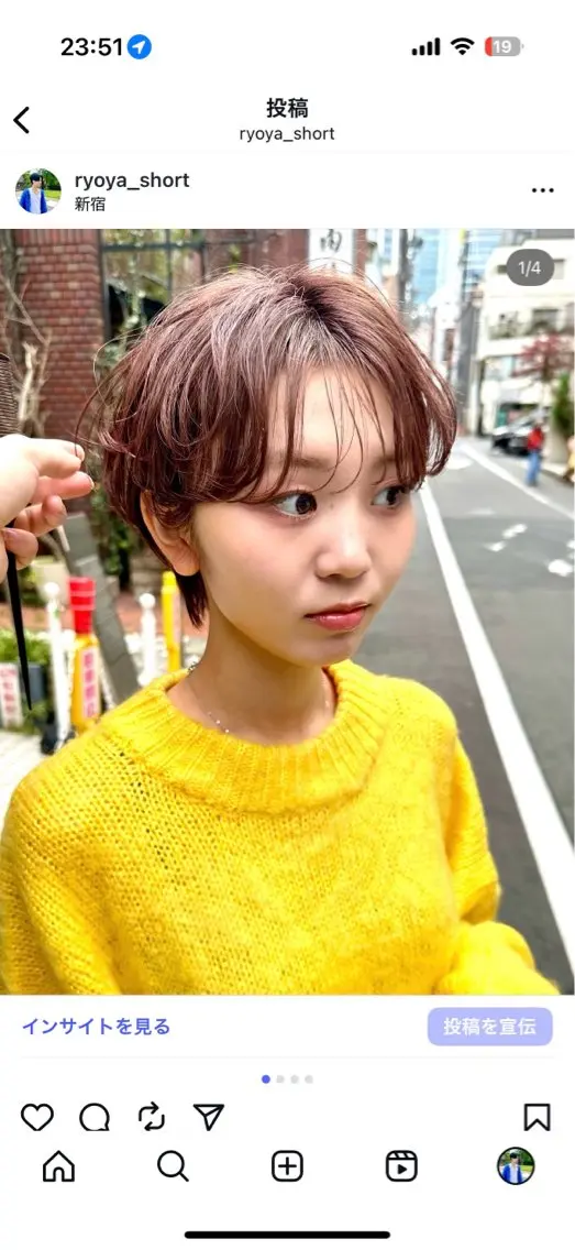 ショート カット ヘアカラー 骨格診断で絶対可愛い ✨丸みショート✨凌弥のヘアスタイル