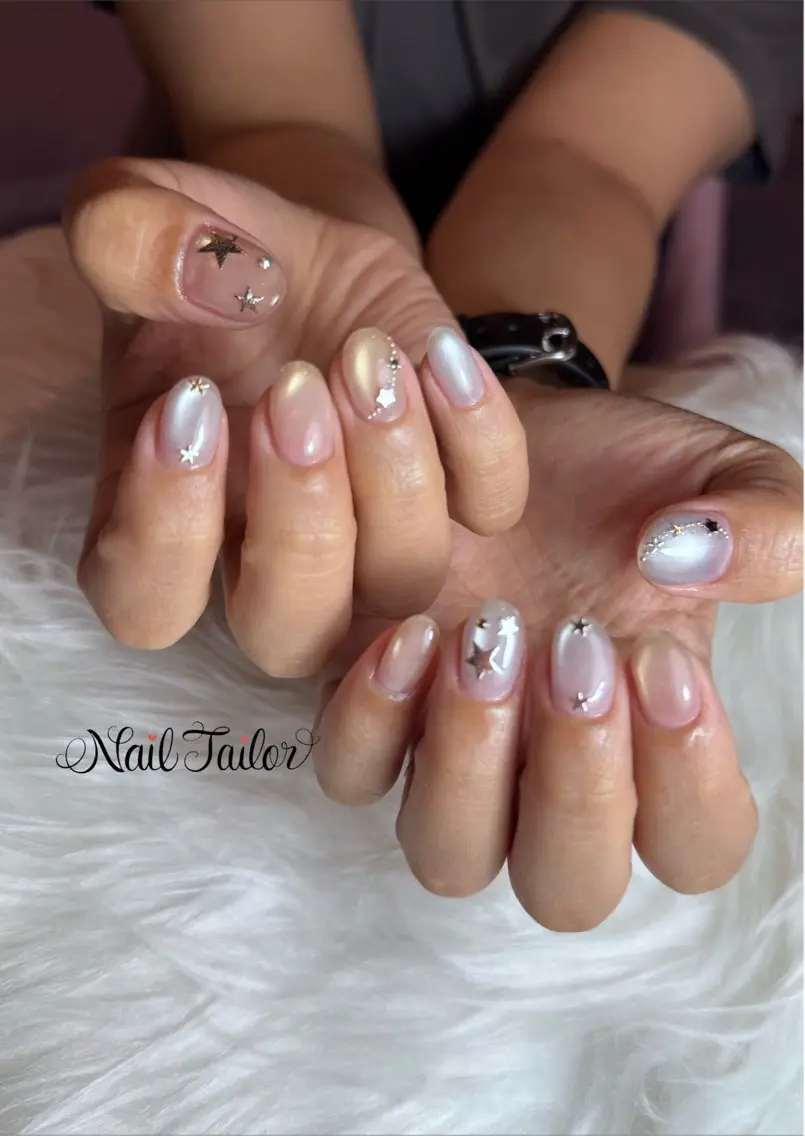 ネイル マグネットネイル 持ち込み 夏ネイル ハンドネイル NailTailor ネイルテイラーのネイルデザイン